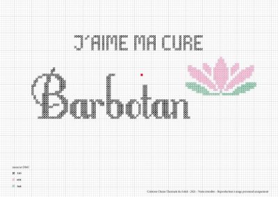 Point de croix – « J’aime ma cure à Barbotan »
