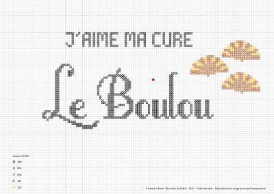 Point de croix – « J’aime ma cure au Boulou »