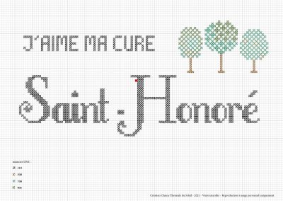 Point de croix – « J’aime ma cure à Saint-Honoré »